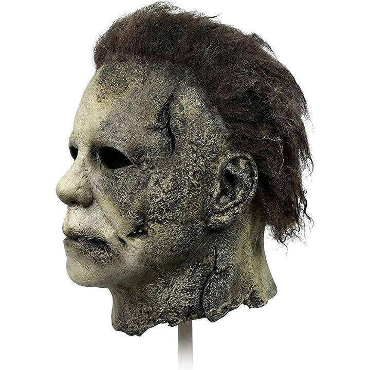 Realistyczna biała lateksowa maska slashera na Halloween na imprezy kostiumowe