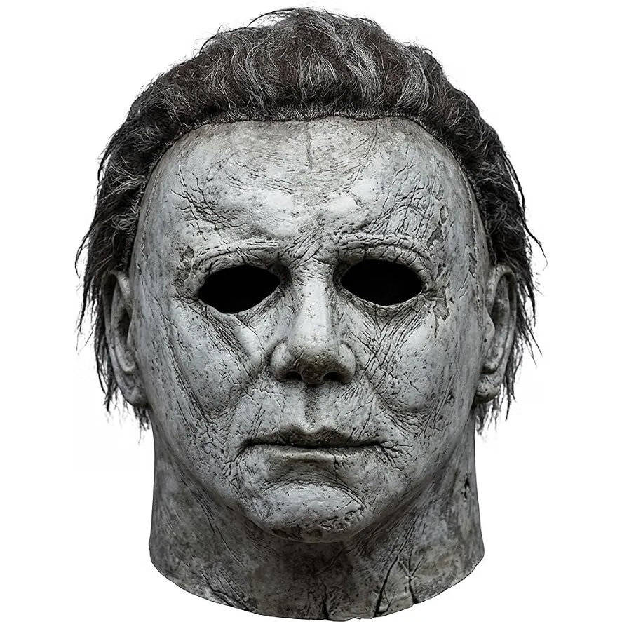 Realistyczna biała lateksowa maska slashera na Halloween na imprezy kostiumowe