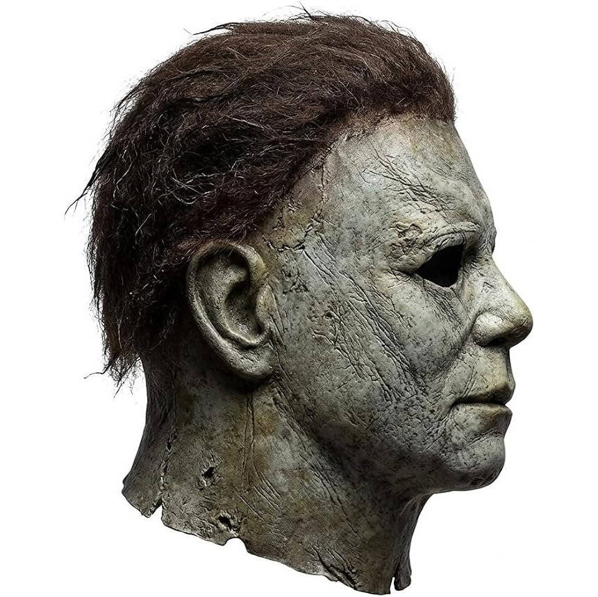 Realistyczna biała lateksowa maska slashera na Halloween na imprezy kostiumowe
