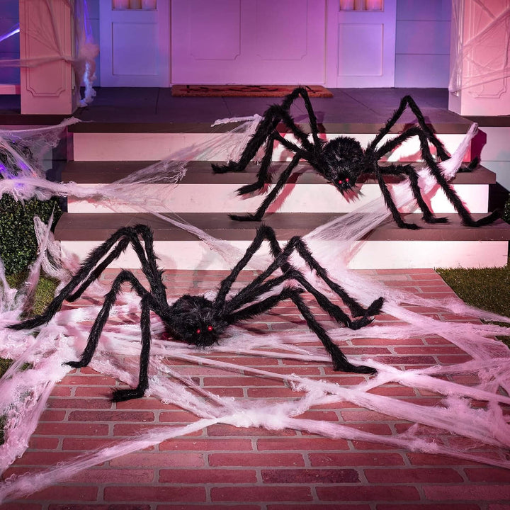 Halloween 5 FT gigantische zwarte spinnenversieringen voor binnen en buiten