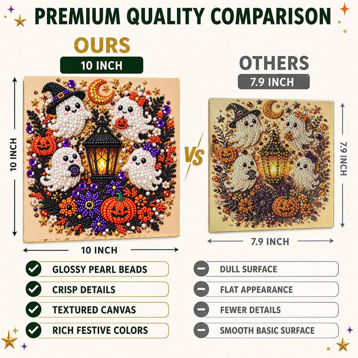 Kits de arte com diamantes e pérolas para adultos - decoração de parede DIY para Halloween