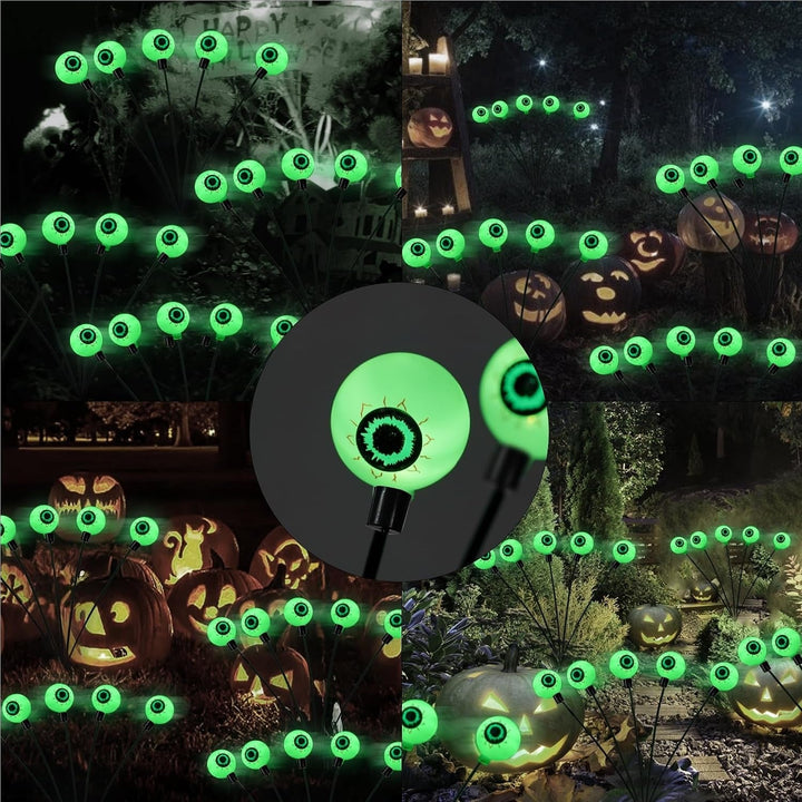 Halloween-set van 4 ledlampen op zonne-energie voor buitendecoratie van tuin en erf