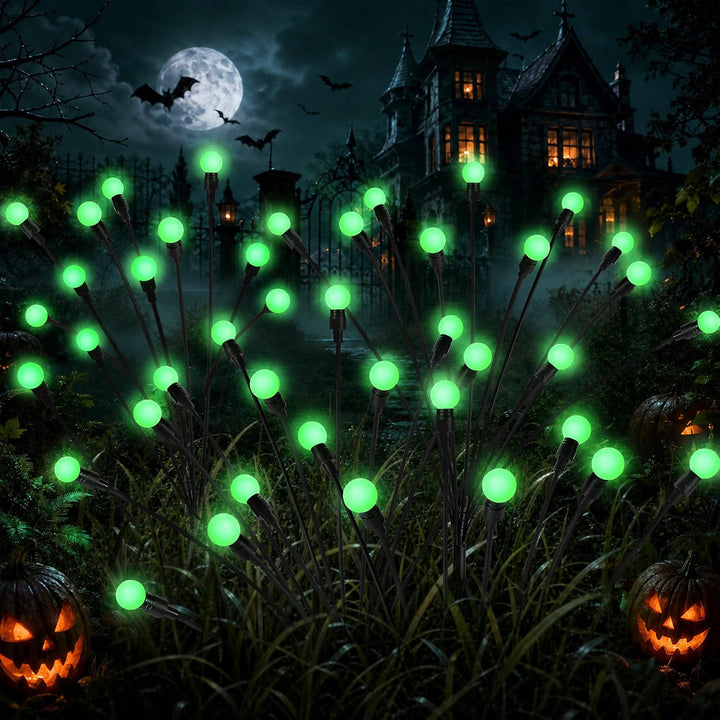 Halloweenova sada 4 solárních LED světel pro venkovní dekoraci dvora a zahrady