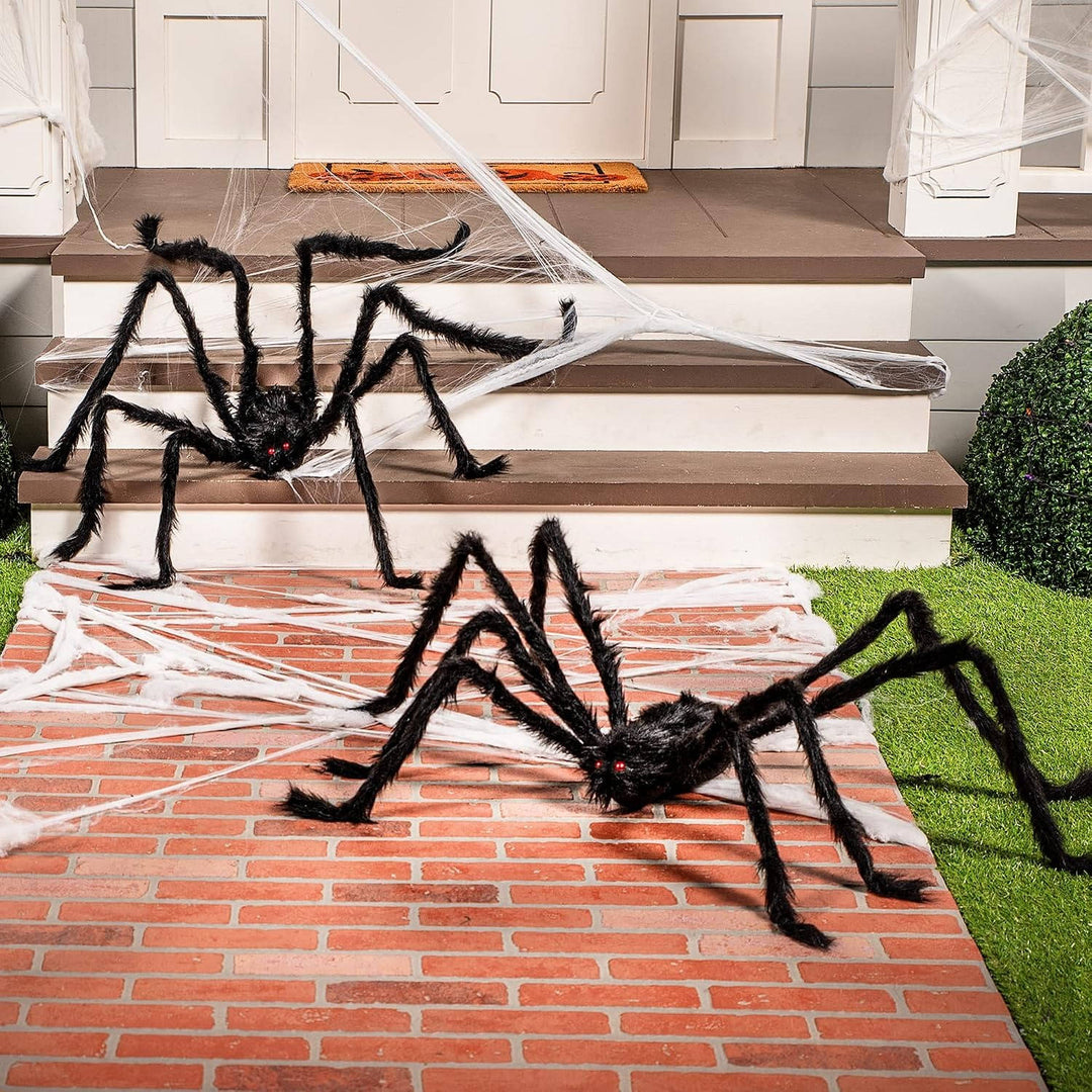 Halloween 5 FT gigantische zwarte spinnenversieringen voor binnen en buiten