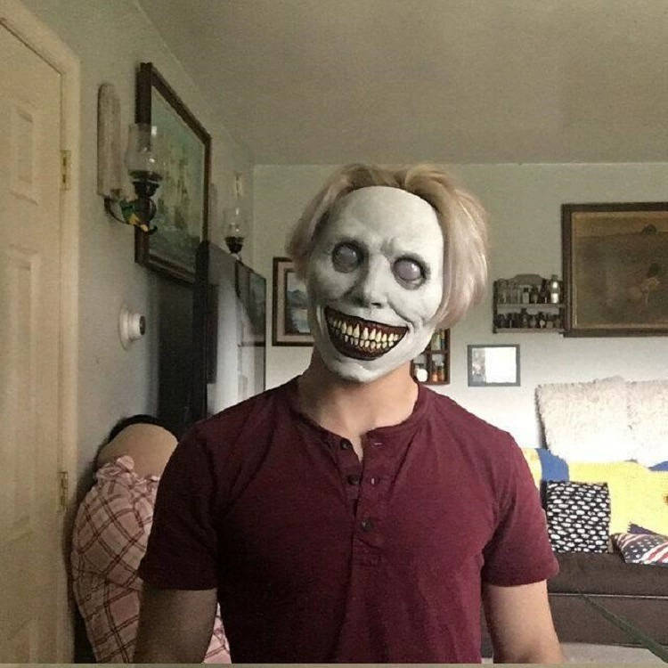 Halloween-gruselige weiße Dämonenmaske für Cosplay und Kostümpartys