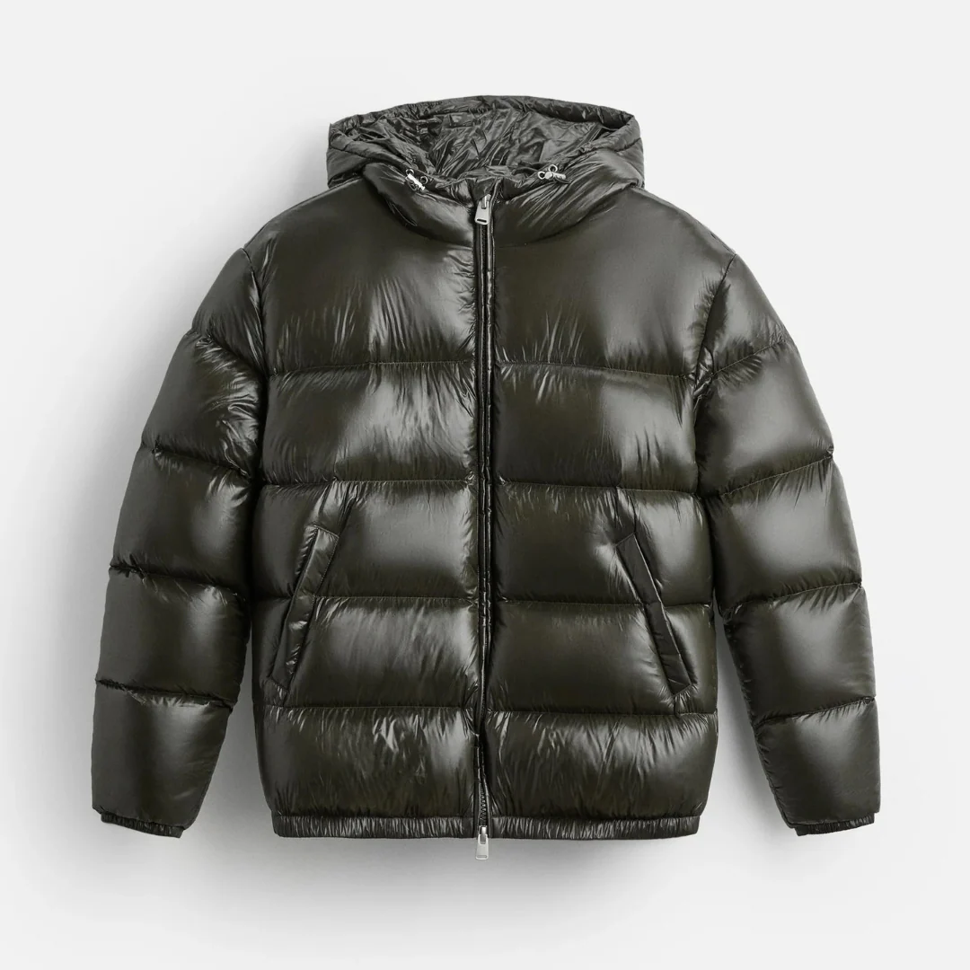 Men's Padded Winter Jacket with Hood