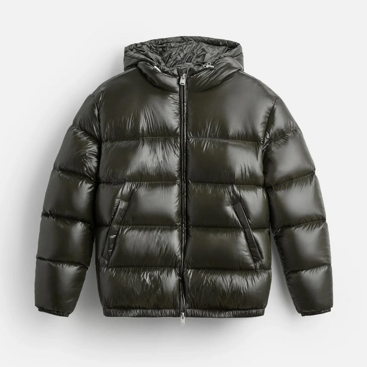 Men's Padded Winter Jacket with Hood