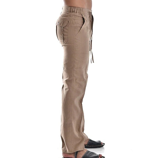 Men's Casual Loose Fit Minimalist Style Trousers-The Yellow Prime