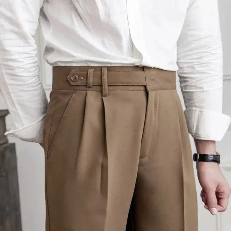 Men's Modern Straight Cut Trousers for Stylish Comfort-The Yellow Prime