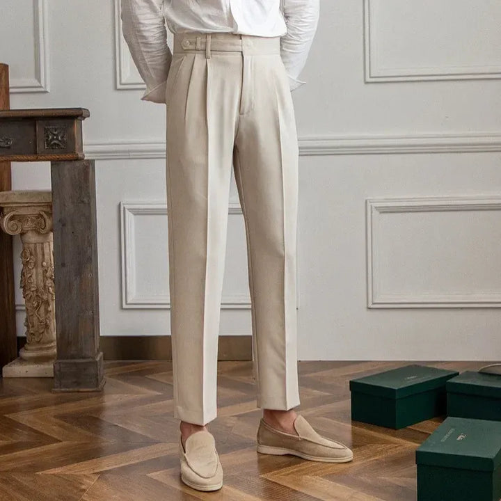 Men's Modern Straight Cut Trousers for Stylish Comfort-The Yellow Prime