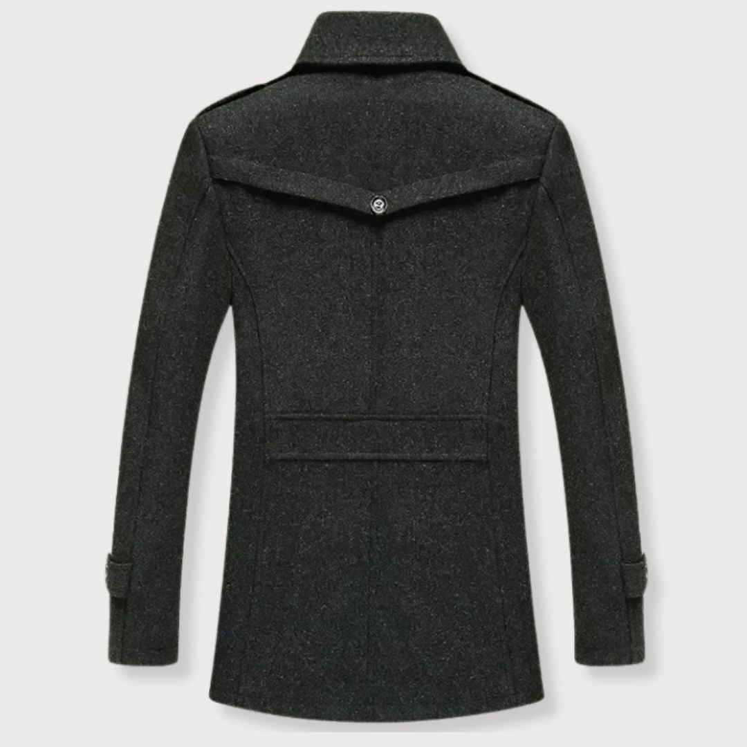 Abrigo cruzado largo distintivo para hombre