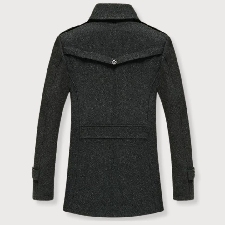 Abrigo cruzado largo distintivo para hombre