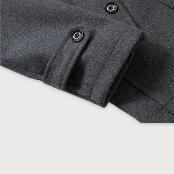 Abrigo cruzado largo distintivo para hombre