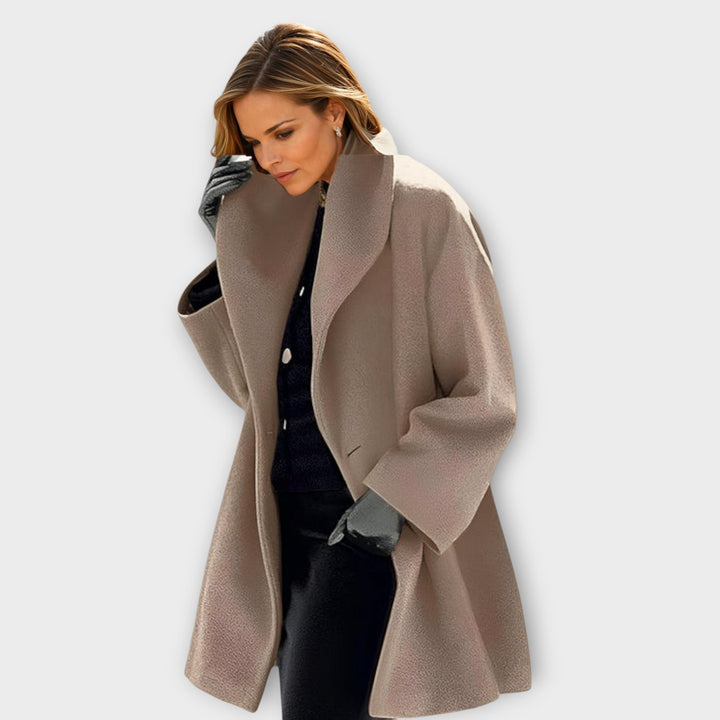 Vania | Women's Elegant Hooded Coat-The Yellow Prime