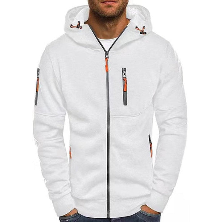 Sudadera con capucha de forro polar y cremallera, de corte holgado, para hombre