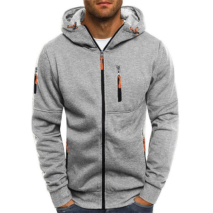 Sudadera con capucha de forro polar y cremallera, de corte holgado, para hombre