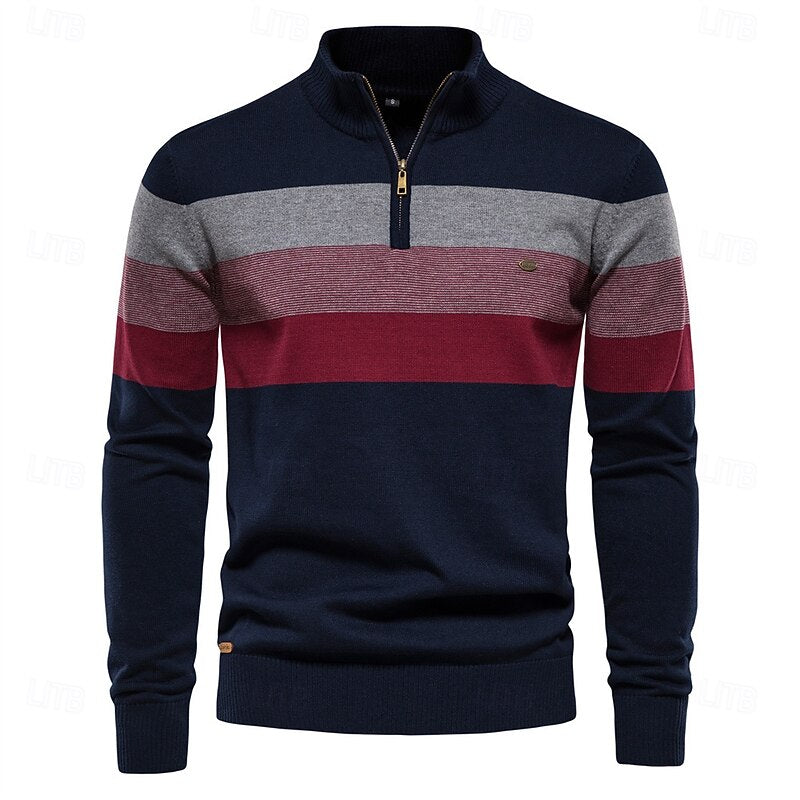Men's Classic Quarter-Zip Knit Sweater