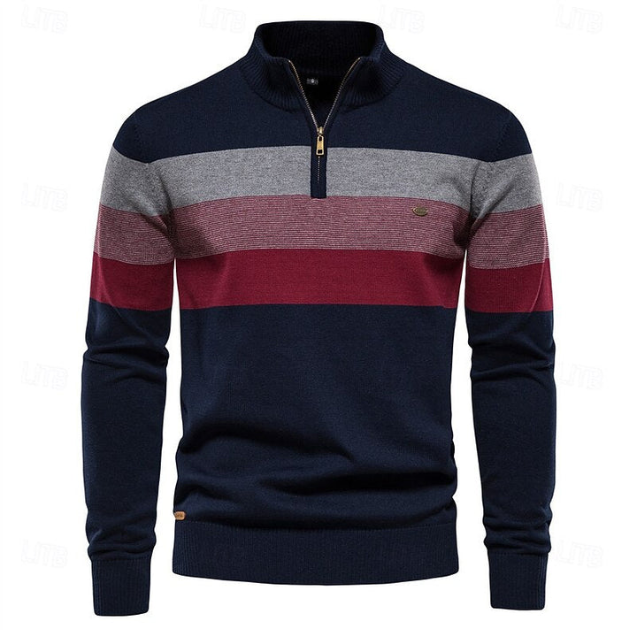 Men's Classic Quarter-Zip Knit Sweater