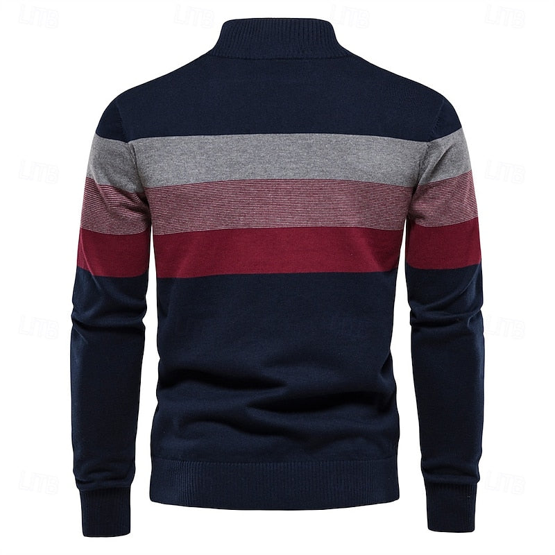 Men's Classic Quarter-Zip Knit Sweater