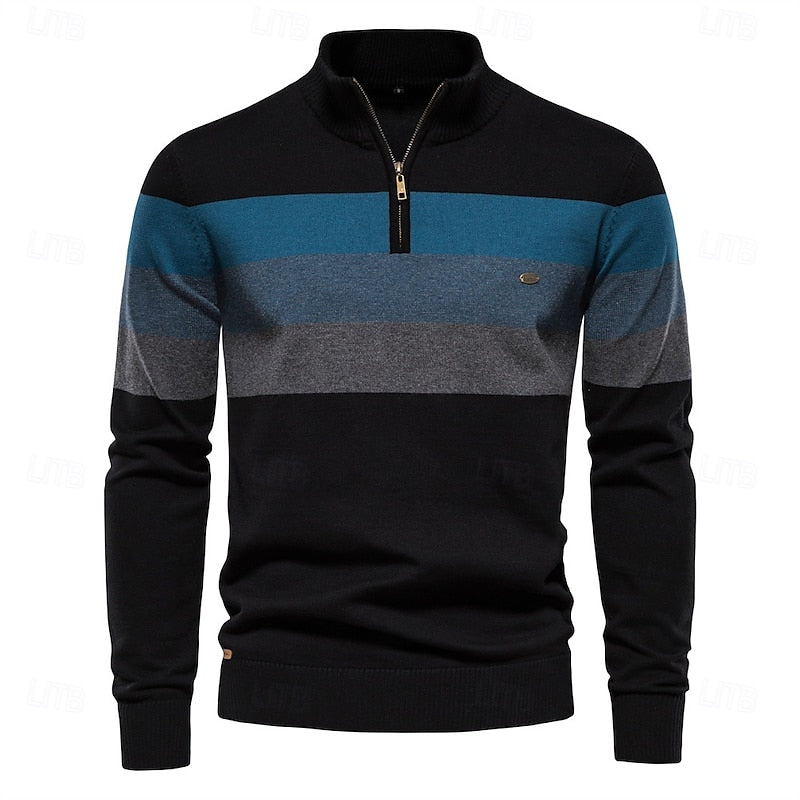 Men's Classic Quarter-Zip Knit Sweater