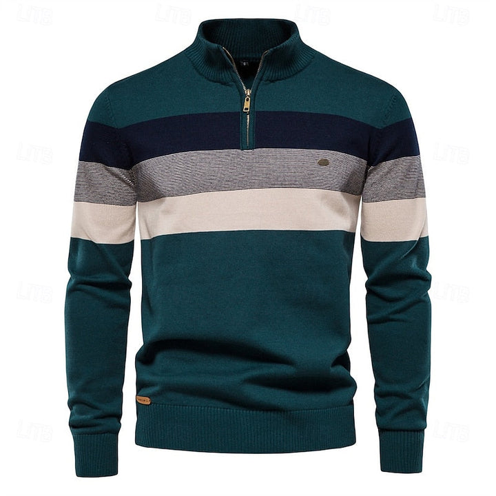 Men's Classic Quarter-Zip Knit Sweater