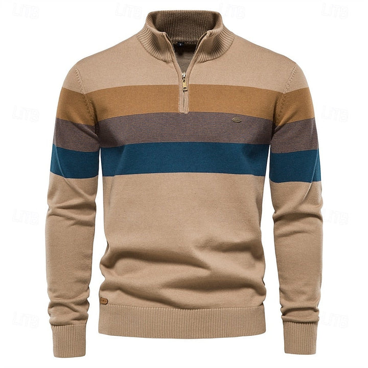 Men's Classic Quarter-Zip Knit Sweater
