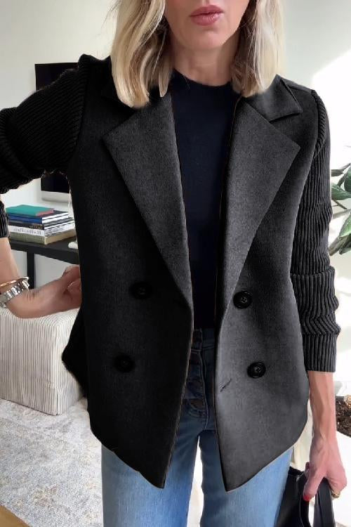 Johanna | Women's Stylish Knit Double Breasted Blazer