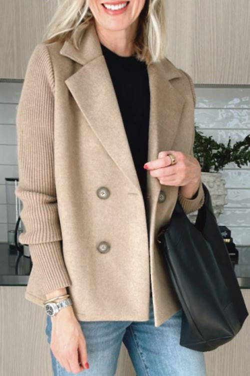 Johanna | Women's Stylish Knit Double Breasted Blazer