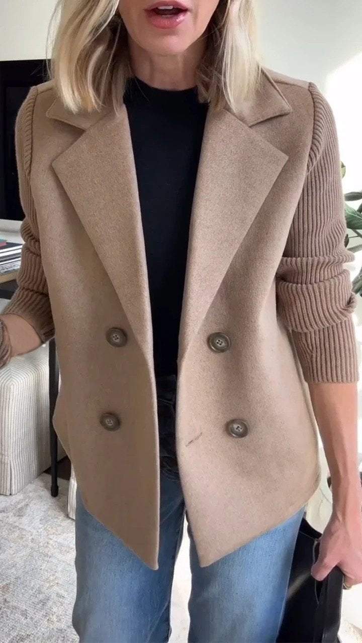 Johanna | Women's Stylish Knit Double Breasted Blazer