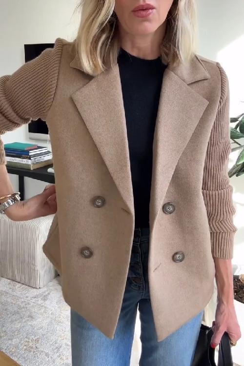 Johanna | Women's Stylish Knit Double Breasted Blazer