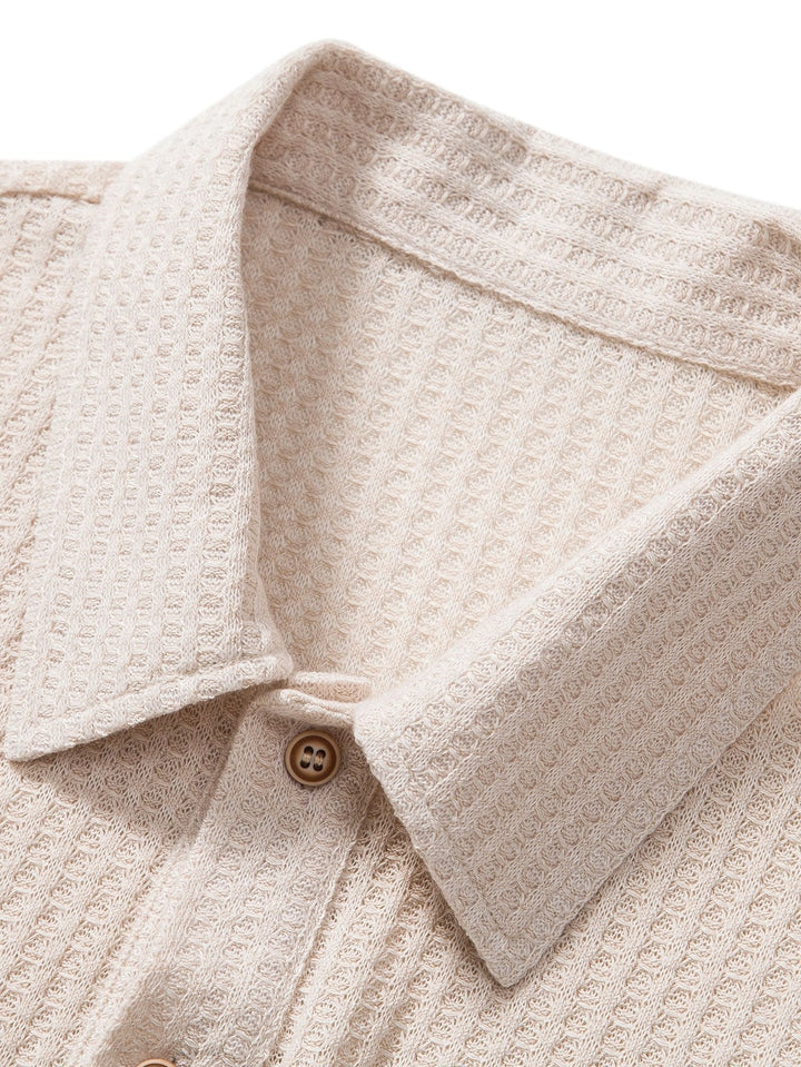 Julian | Men's Textured Short Sleeve Casual Polo Shirt