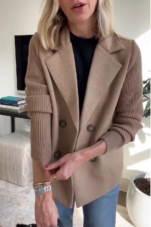 Johanna | Women's Stylish Knit Double Breasted Blazer