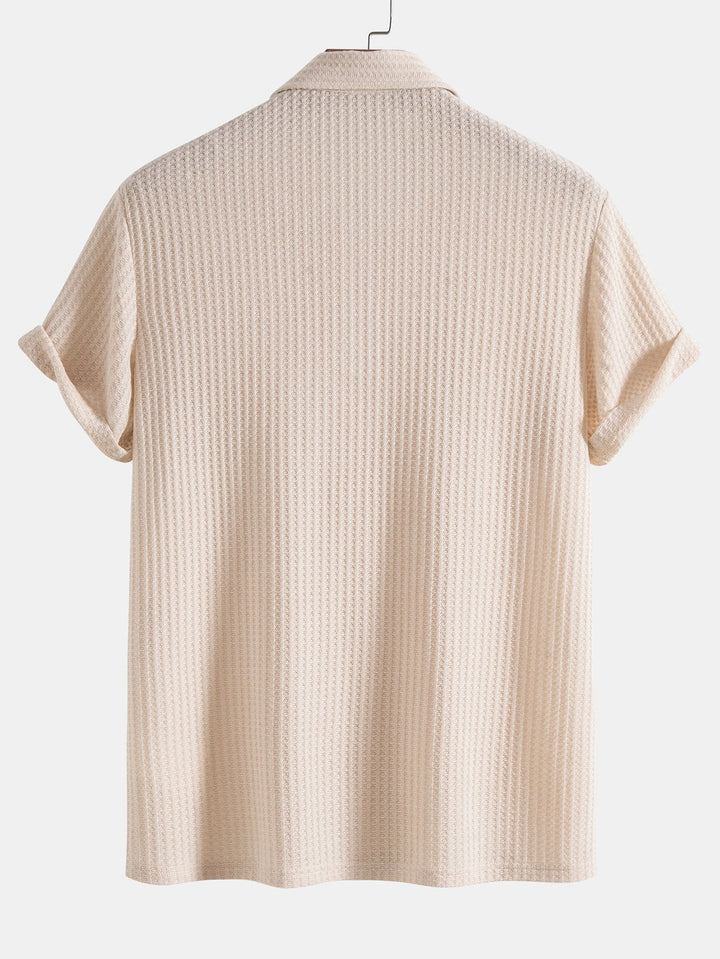 Julian | Men's Textured Short Sleeve Casual Polo Shirt