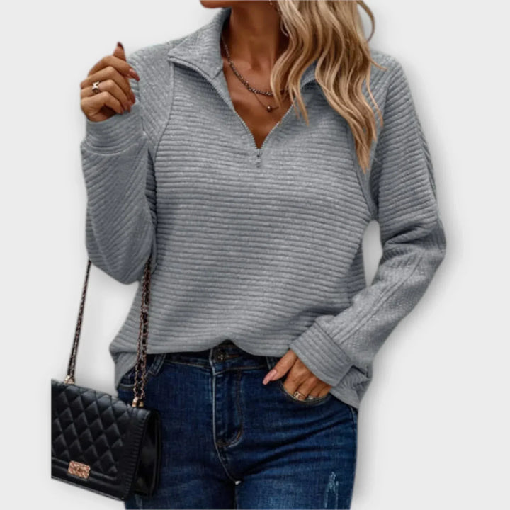 Dalia | Women's Half-Zip Pullover-The Yellow Prime