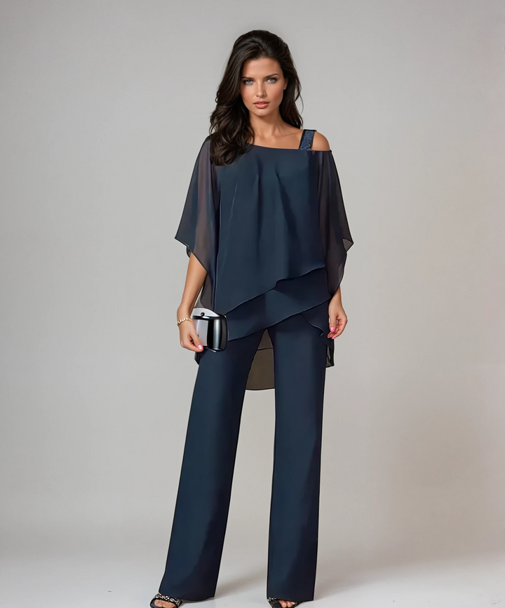 Mariella | Women's Two-Piece Layered Outfit-The Yellow Prime
