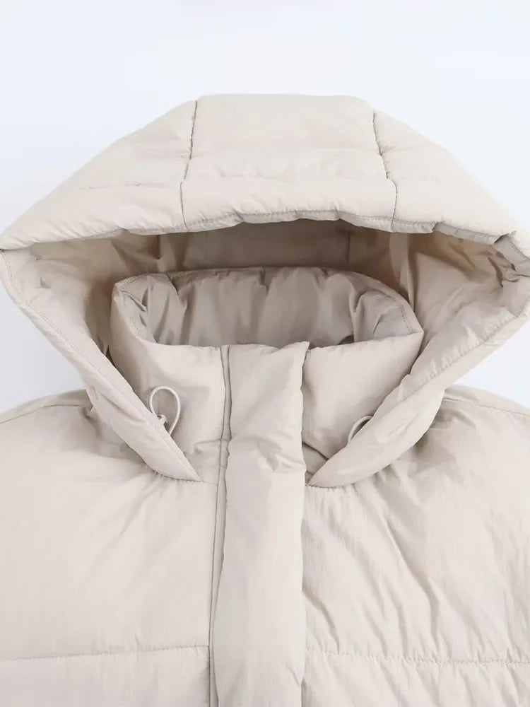 Women's Oversized Zip-Up Statement Puffer Jacket