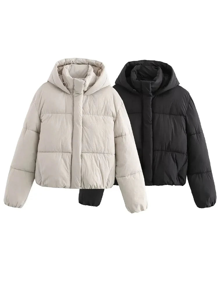 Women's Oversized Zip-Up Statement Puffer Jacket