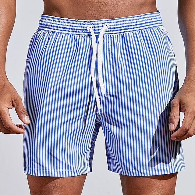 Jorn | Men's Stylish Classic Striped Boardshorts-The Yellow Prime