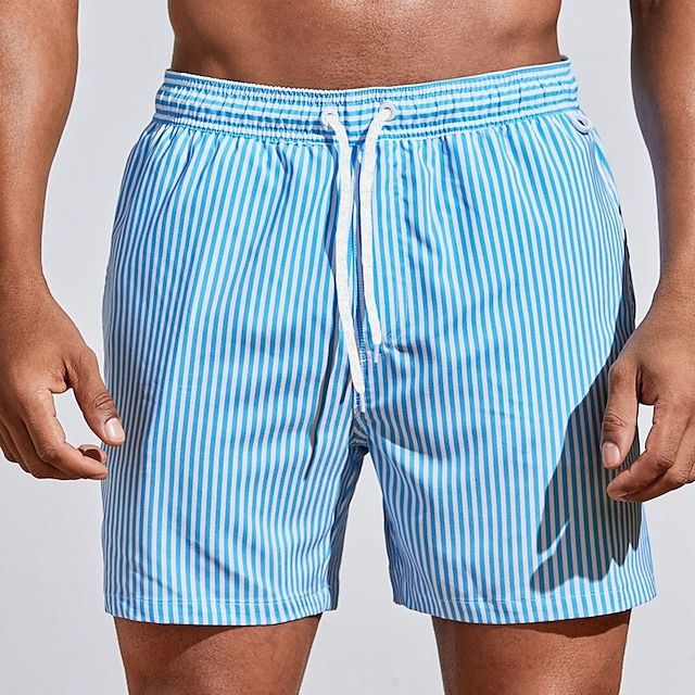 Jorn | Men's Stylish Classic Striped Boardshorts-The Yellow Prime