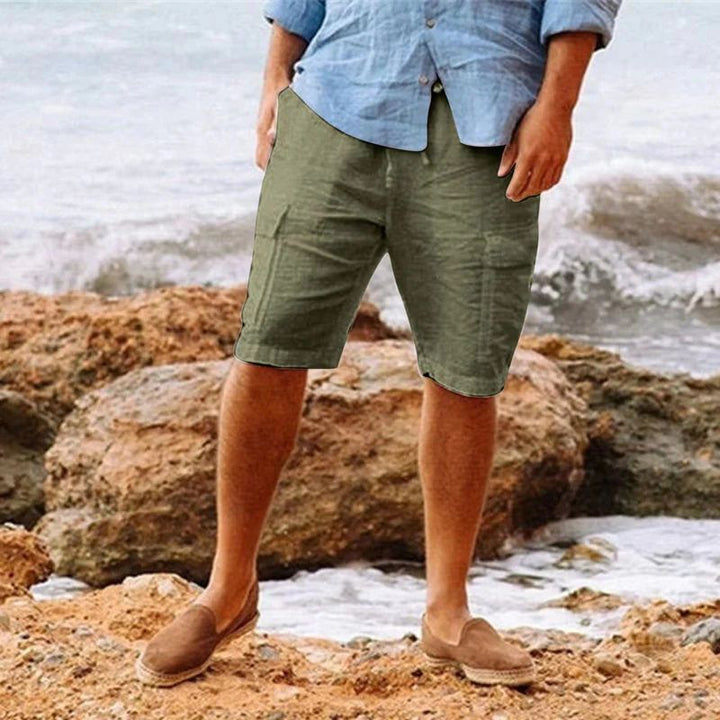 Reijer | Men's Stylish Short Linen Pants-The Yellow Prime