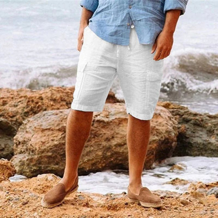 Reijer | Men's Stylish Short Linen Pants-The Yellow Prime
