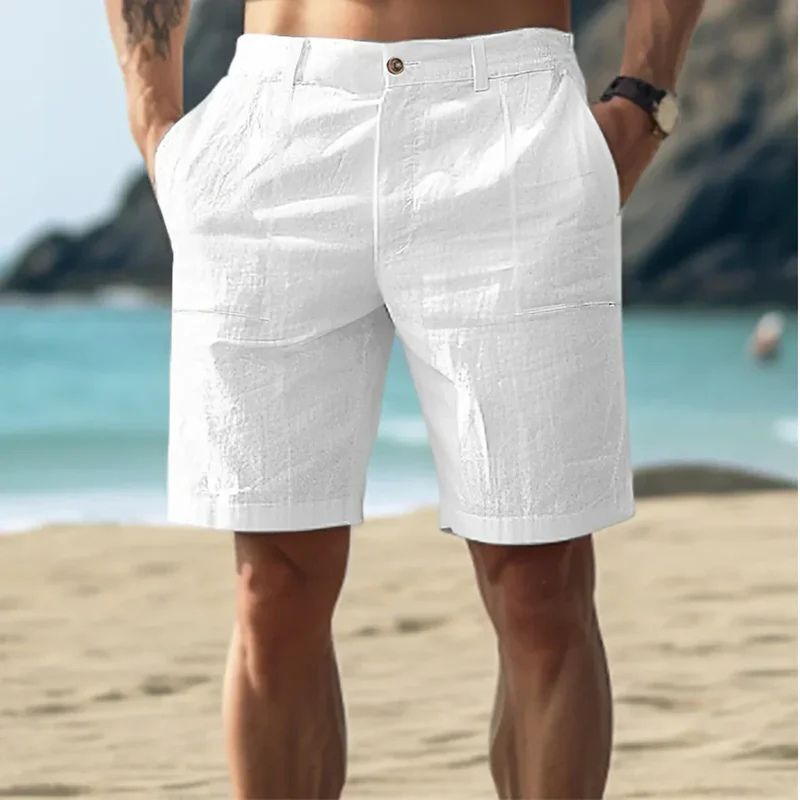 Stylish Linen Beach Shorts for Men | Perfect Summer Wear-The Yellow Prime