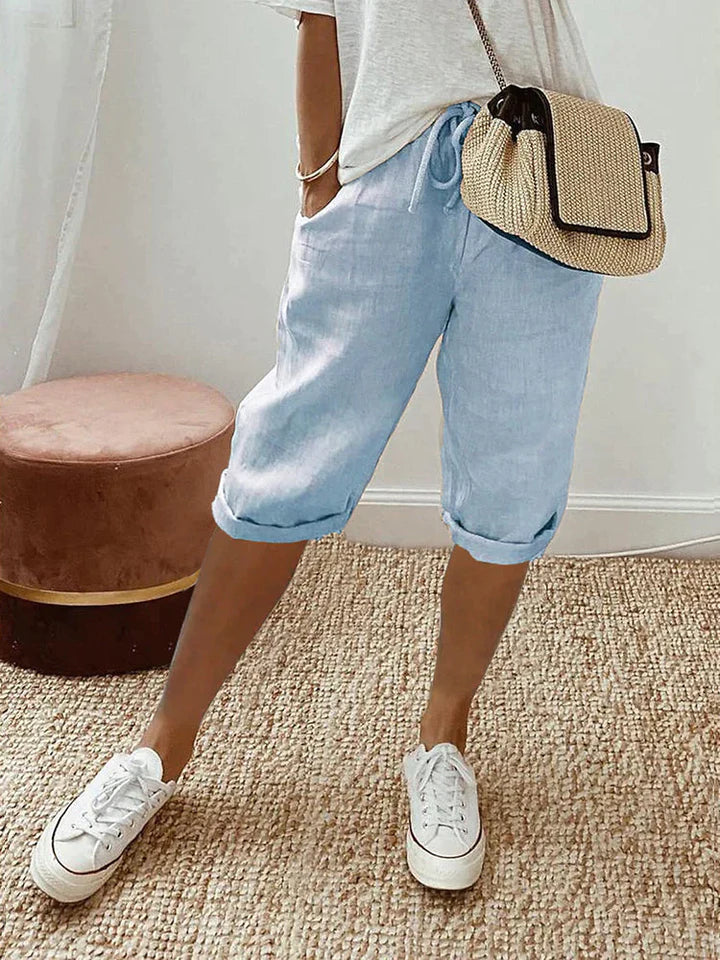 Women's Casual Cotton Shorts-The Yellow Prime