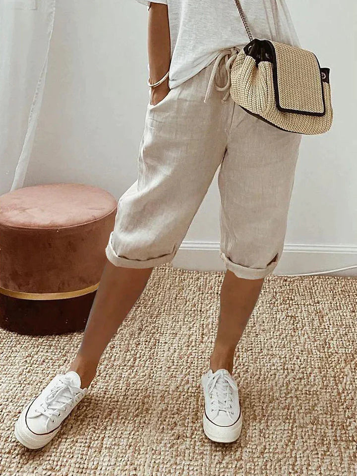 Women's Casual Cotton Shorts-The Yellow Prime