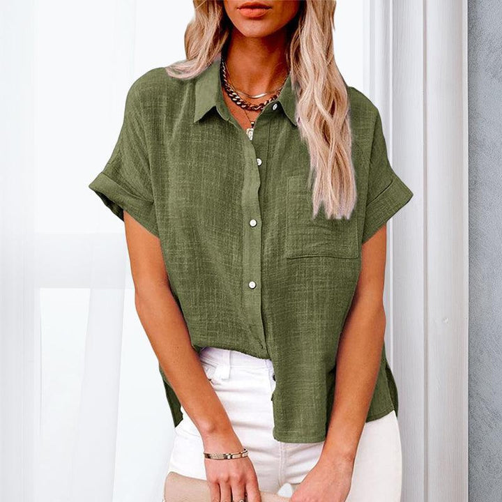 Women's Casual Short Sleeve Top-The Yellow Prime