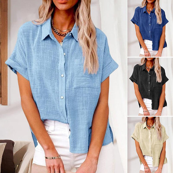 Women's Casual Short Sleeve Top-The Yellow Prime