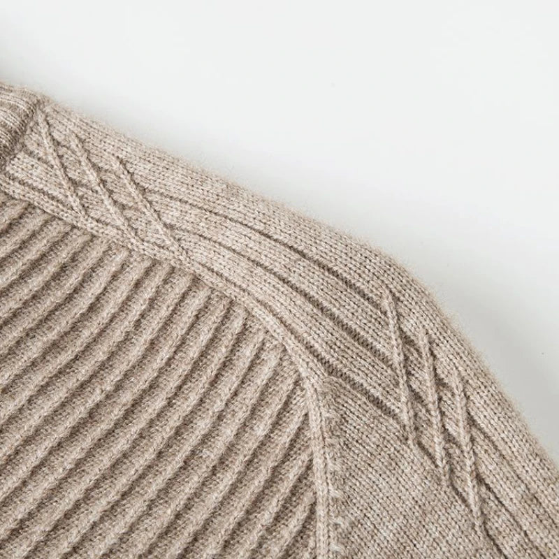 Men's Half-Zip Ribbed Pullover Sweater