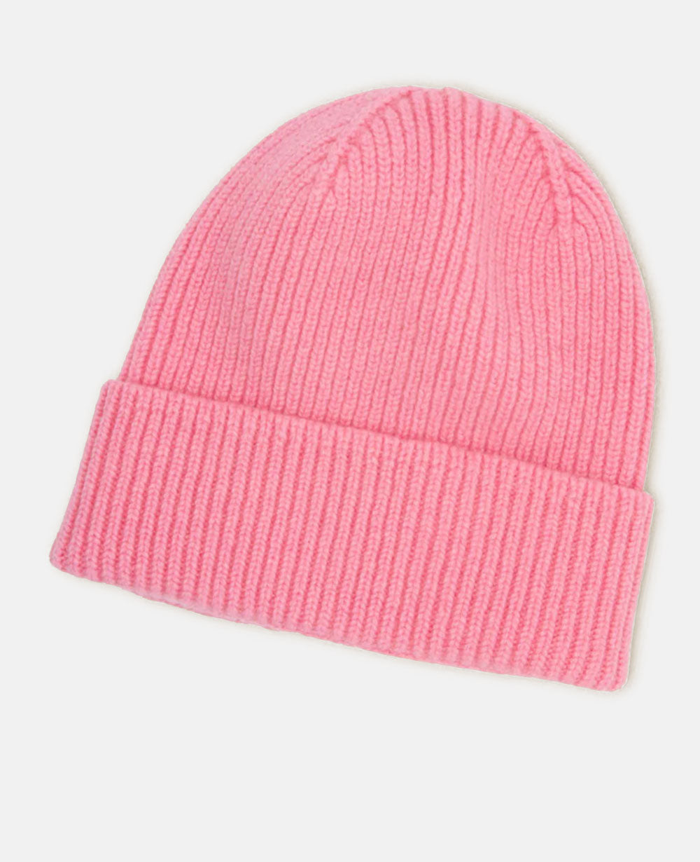 Women's Warm Ribbed Beanie - Folded Cuff, Wool Blend Winter Hat-The Yellow Prime
