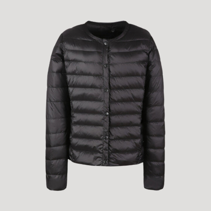 Women's Padded Collarless Sculpted Puffer Jacket