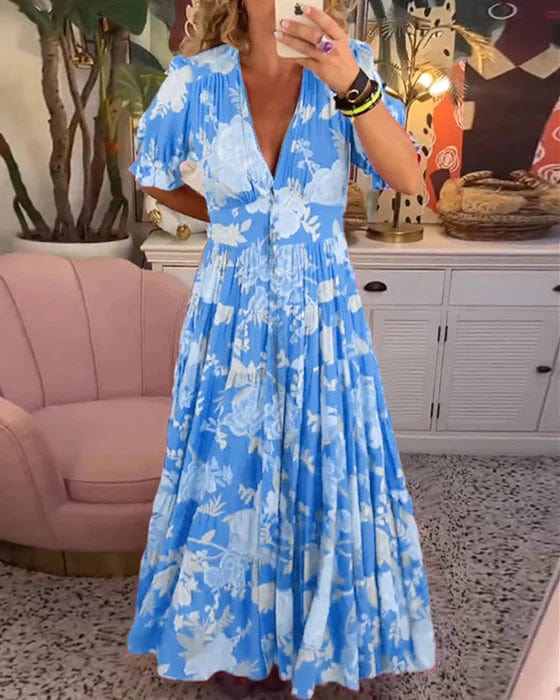 Sienna | Women's Gentle Floral Elegance Dress-The Yellow Prime